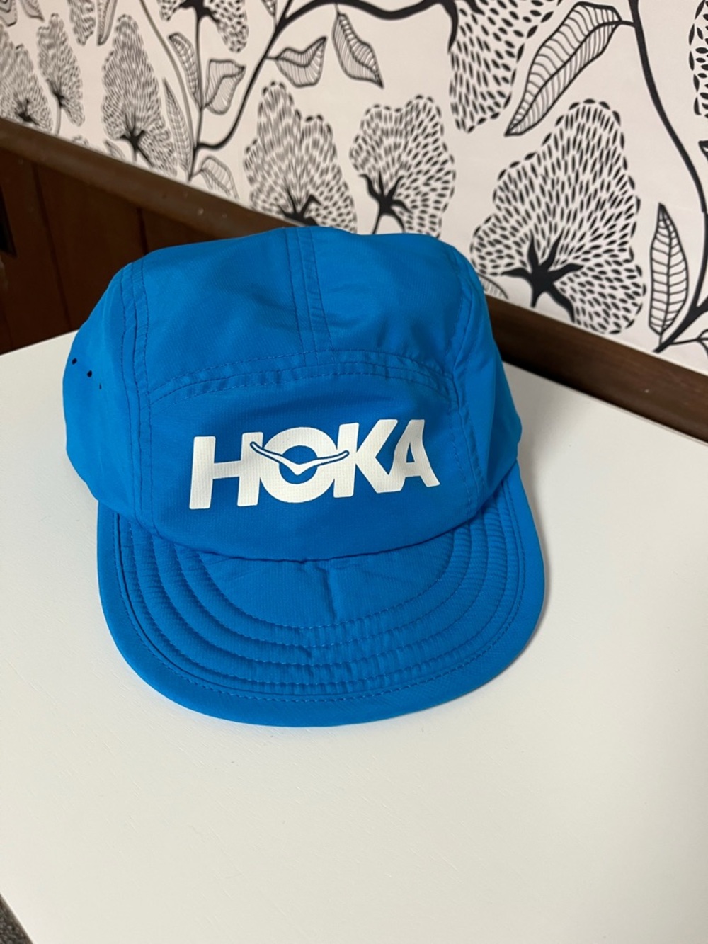 Hoka Blue Running Cap with White Logo